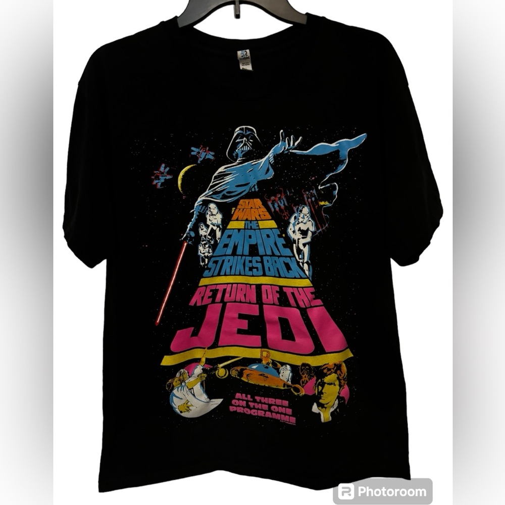 Y2K Star Wars The Empire Strikes Back Return of the Jedi movie shirt. Size L